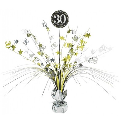 30 Gold, Silver & Black Foil Centrepiece Weight Pk 1