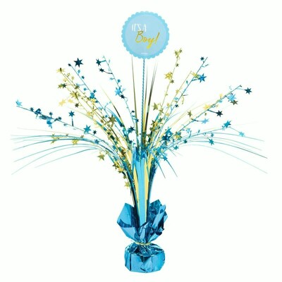 It's A Boy Gold & Blue Centrepiece Weight Pk 1