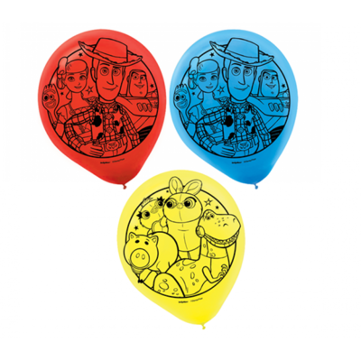 Assorted Toy Story 4 Latex Balloons (30cm) Pk 6