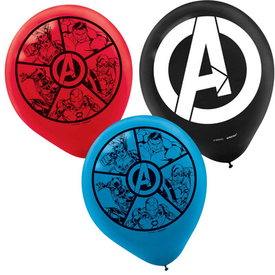 Assorted Avengers Latex Balloons (30cm) Pk 6