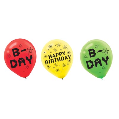 TNT Birthday Party Assorted Design 30cm Latex Balloons Pk 6