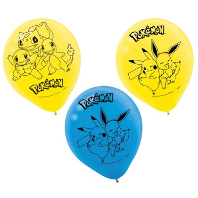 Pokemon Latex Balloons 30cm (Pk 6)