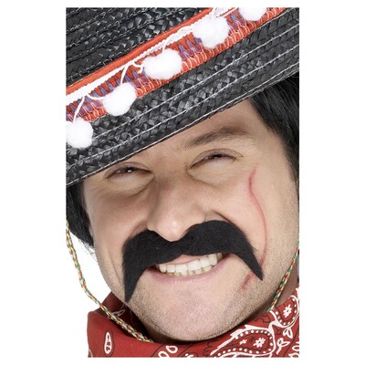 Mexican Bandit Black Moustache Pk 1 