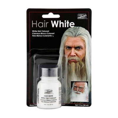 Mehron Makeup White Hair Colour with Brush (30ml)