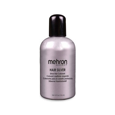 Mehron Hair Silver Silver Hair Colourant 133ml - Temporary Grey Hair Makeup