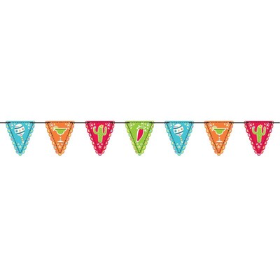 Mexican Fiesta Pennant Flag Banner (4.57m) Pk 1