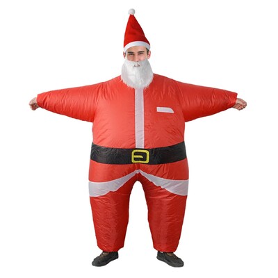 Adult Inflatable Santa Suit Christmas Costume One Size