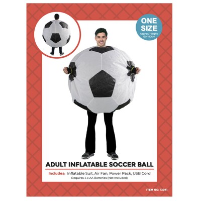 Adult Inflatable Soccer Ball Costume One Size