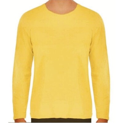 Adult Yellow Long Sleeve Costume Shirt Top Medium