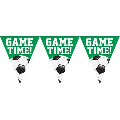 Soccer Game Time Pennant Flag Banner 3.65m