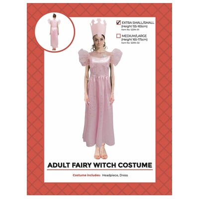 Adult Pink Good Witch Fairy Costume Size XS/S