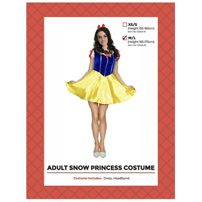 Adult Princess Snow White Costume M/L