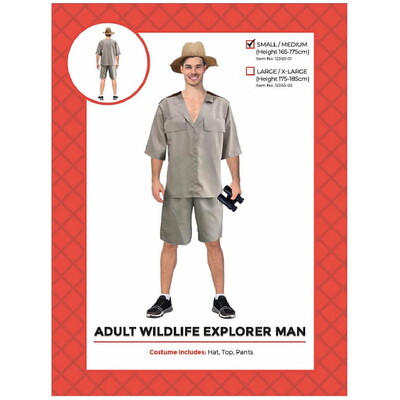 Adult Wildlife Explorer Crocodile Man Costume S/M