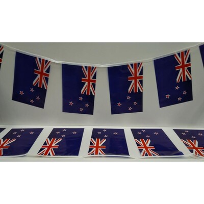 New Zealand Pennant Flag Bunting Banner (4m - 15 Flags) Pk 1