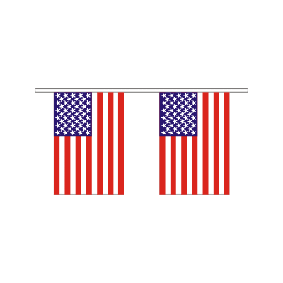 USA Bunting Banner 4m x 15 Flags Pk1 