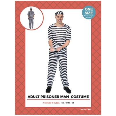 Adult Prisoner Jailbird Costume One Size