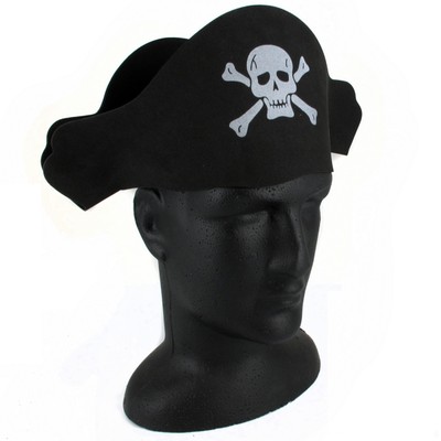 Flat Foam Pirate Hat Pk 1 