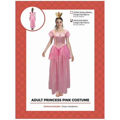 Adult Peachy Pink Gaming Princess Costume M/L