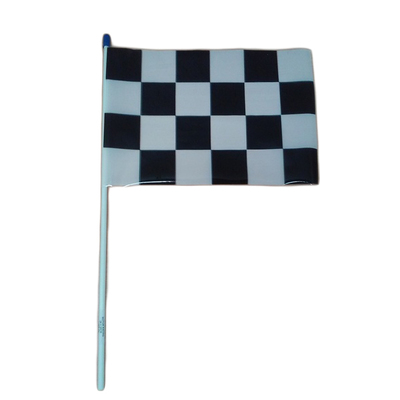 Motor Racing Black & White Check Flag Waver Pk 1 