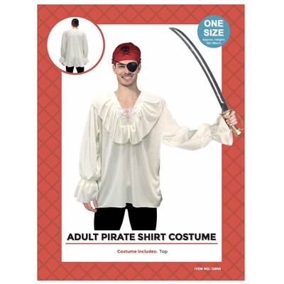 Adult Deluxe Pirate Costume Shirt One Size
