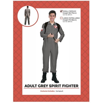 Adult Grey Ghost Fighter Jumpsuit Costume S/M