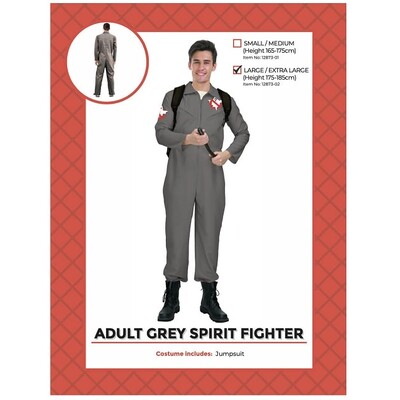Adult Grey Ghost Fighter Jumpsuit Costume L/XL
