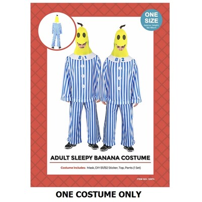Adult Sleepy Banana Costume One Size 1 Set