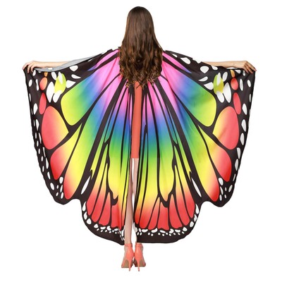 Adult Deluxe Rainbow Butterfly Cape Costume Wings