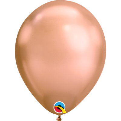 Chrome Rose Gold Latex Balloons (11in. / 30cm) Pk 100