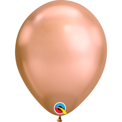 Chrome Rose Gold Latex Balloons (11in. / 30cm) Pk 25