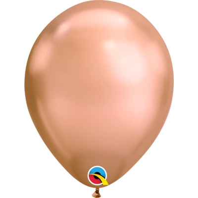 Chrome Rose Gold Latex Balloons (11in. / 30cm) Pk 25