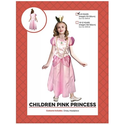 Child Peachy Pink Gaming Princess Costume 6-9 Yrs