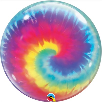 Tie Dye Swirls Bubble Balloon (22in, 55cm)