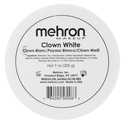 Mehron Clown White Makeup Face Paint (200gm) Pk 1