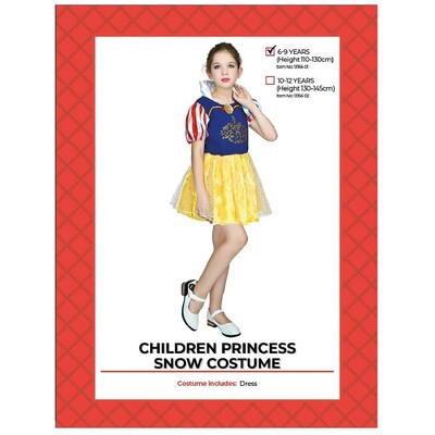 Child Princess Snow Dress Costume 6-9 Yrs