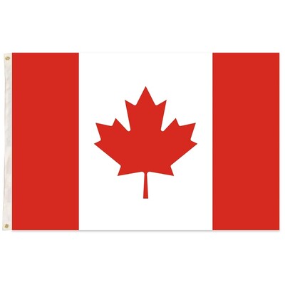 Canada Fabric Flag with Eyelets 90 x 150cm Canadian