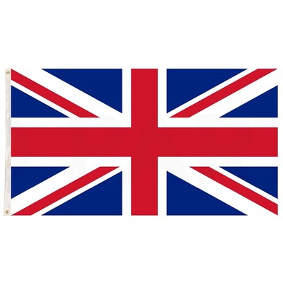 Union Jack British Fabric Flag with Eyelets 90 x 150cm