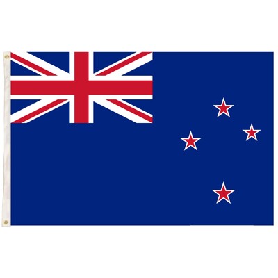 New Zealand Flag 90x150cm 3x5ft with Eyelets | NZ National Sports Supporter Flag