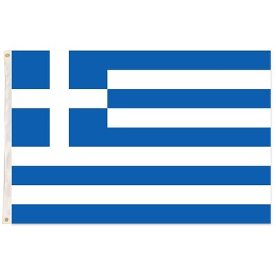 Greece Fabric Flag with Eyelets 90 x 150cm Greek