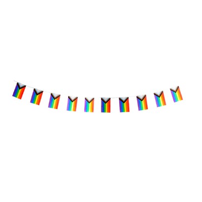 Rainbow Pride Flag Bunting Banner 10 Flags 3.6m