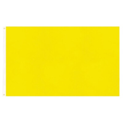 Yellow Flag 90x150cm 3x5ft with Eyelets | Caution Safety Sports Costume Flag