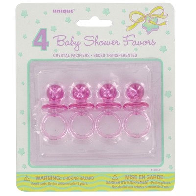 Baby Shower Favours - Pink Dummy Pk4 