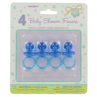 Baby Shower Favours - Blue Dummy Pk4 