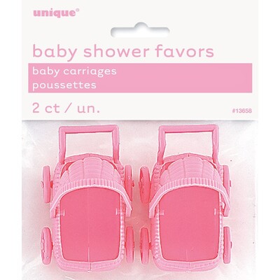 Mini Pink Carriage Baby Shower Favours Pk 2