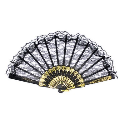 Black Lace Costume Party Hand Fan
