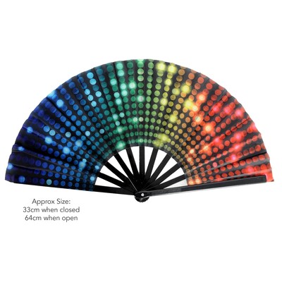 Jumbo Rainbow Printed Lights Collapsible Fan