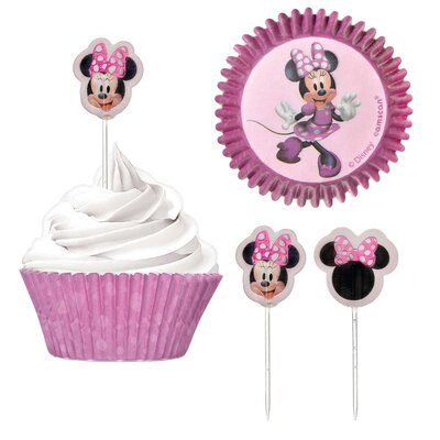 Minnie Mouse Cupcake Kit with Cases & Picks (Pk 24)