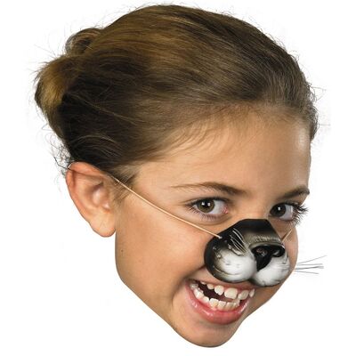 Costume Black Cat Nose with Whiskers