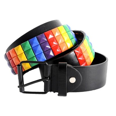 1980s Punk Rainbow Studded Belt 