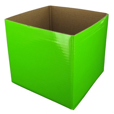 Mini Box 13cm x 12cm Lime Green Pk1 